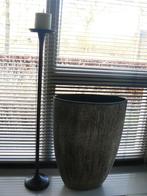 Light en Living kandelaar 14x80 cm hoog Brons ZGAN, Ophalen of Verzenden, Zo goed als nieuw, Kandelaar, Metaal