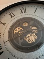 Industriële J-line Wandklok met Tandwielen, Huis en Inrichting, Woonaccessoires | Klokken, Ophalen, Zo goed als nieuw, Analoog