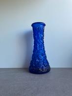 Vintage vaas Skruf / Lars Hellsten / donker blauw, Antiek en Kunst, Ophalen of Verzenden