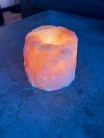 Zoutlamp waxinelicht houder 9x9 cm, Overige materialen, Overige kleuren, Nieuw, Ophalen of Verzenden