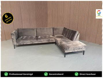 GRATIS LEVERING Z.G.A.N Velvet Hoekbank 285x215 GEREINIGD  beschikbaar voor biedingen