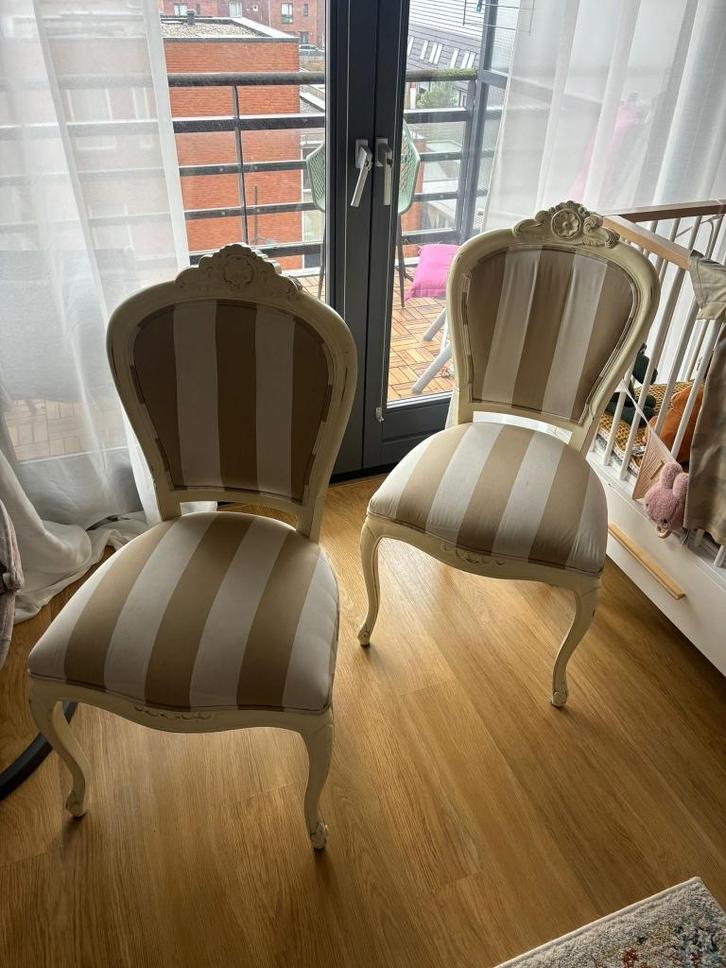 Eettafel stoelen, Huis en Inrichting, Stoelen, Gebruikt, Vijf, Zes of meer stoelen, Stof, Overige kleuren, Ophalen