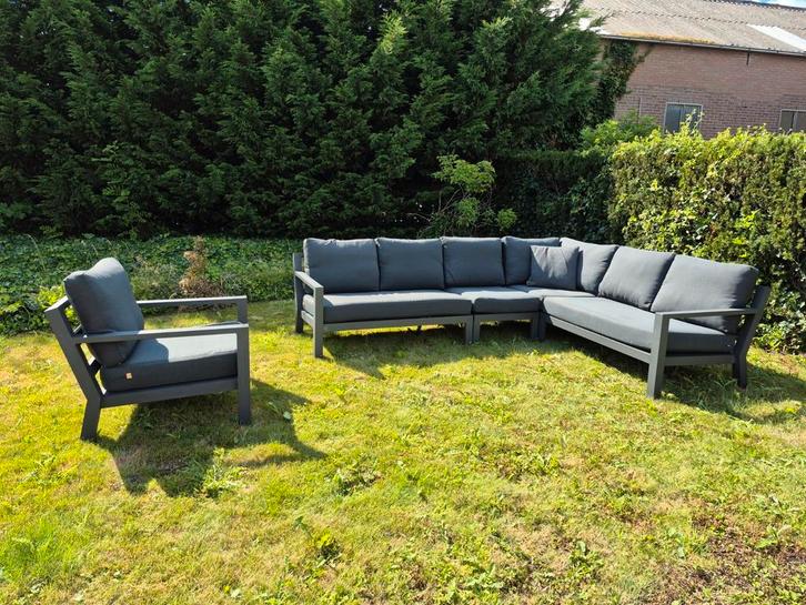Timber loungeset met stoel van life outdoor living, Tuin en Terras, Tuinsets en Loungesets, Gebruikt, Aluminium, Stoel, Ophalen