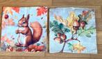 2x HERFST kussenhoes EEKHOORN Bladeren/eikels, Verzenden, Nieuw, Vierkant
