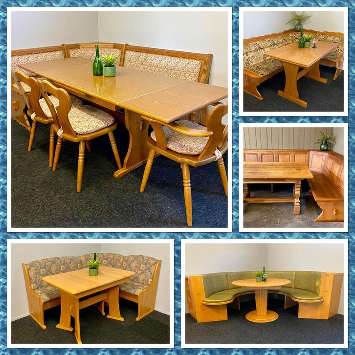 Duitse eethoeken Oostenrijkse zithoeken eettafels hoekbank, Huis en Inrichting, Barren, Zo goed als nieuw, Ophalen