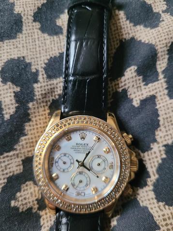 Mooie rolex paralemoer plaat met steentjes automaat beschikbaar voor biedingen