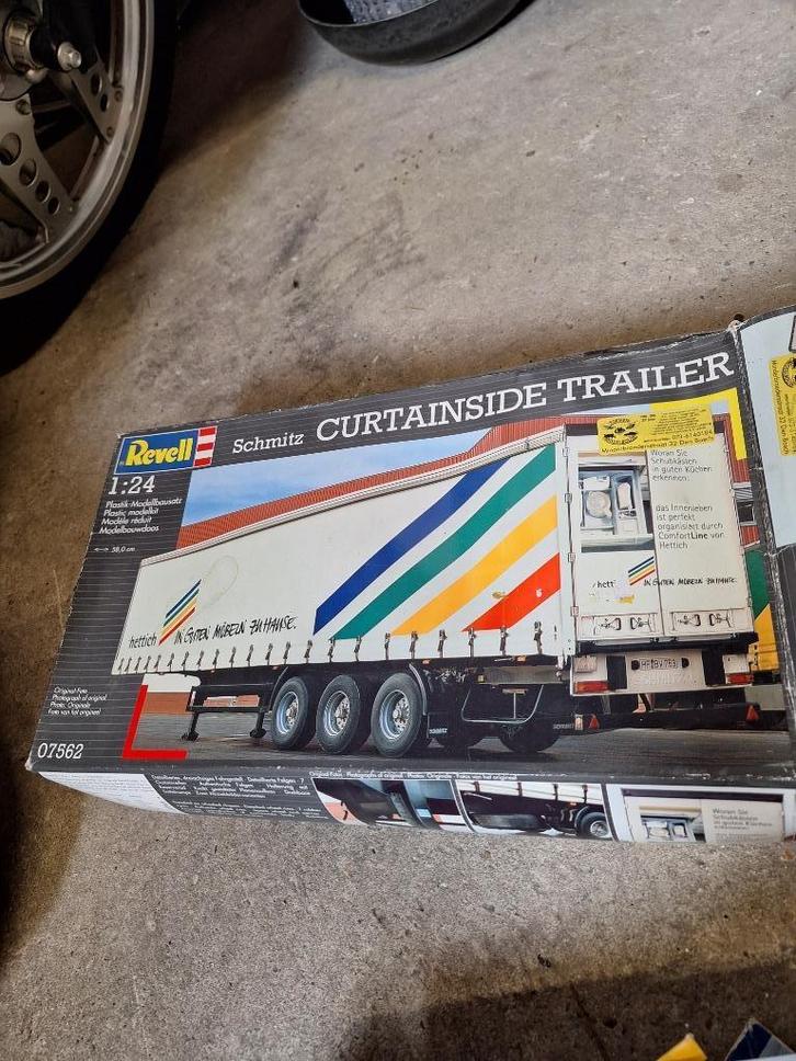 onderdelen trailer + aanhangwagen Revell Italeri 1/24, Hobby en Vrije tijd, Modelbouw | Auto's en Voertuigen, Gebruikt, Truck