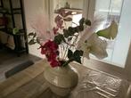 Mooie, grote vaas met kunstbloemen, Ophalen of Verzenden, Zo goed als nieuw, Binnen