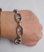 Zilveren massieve unisex armband met schroefslot nr.1021, Verzenden, Zo goed als nieuw, Zilver, Zilver