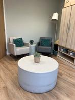 Grote Ronde Hocker / Poef als Tafel, Huis en Inrichting, Tafels | Salontafels, Overige materialen, Rond, Zo goed als nieuw, Minder dan 50 cm