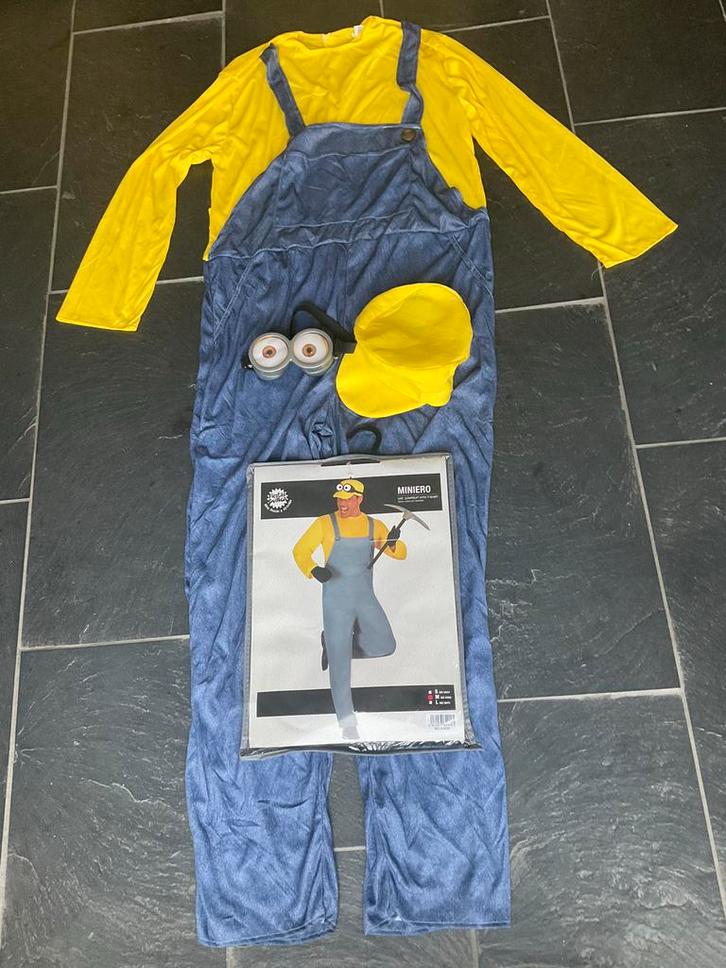 Minion Kostuum Pak (incl. bril), Kleding | Heren, Carnavalskleding en Feestkleding, Zo goed als nieuw, Kleding, Carnaval, Maat 48/50 (M)