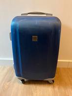 Donkerblauwe rolkoffer LIV, Wieltjes, 50 tot 60 cm, Hard kunststof, Ophalen of Verzenden