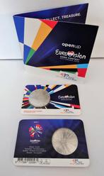 65 jaar Eurovisie Songfestival Penning in coincard, Postzegels en Munten, Penningen en Medailles, Verzenden, Overige materialen