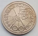 100 Escudos 1987 Portugal Grote Oude Munt Zeilschip Boot, Ophalen of Verzenden