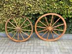 2x houten karrenwiel, Ophalen, Zo goed als nieuw