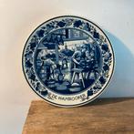 Delfts Blauw Wandbord De Hamrooker Royal Goedewaagen 24cm, Ophalen of Verzenden