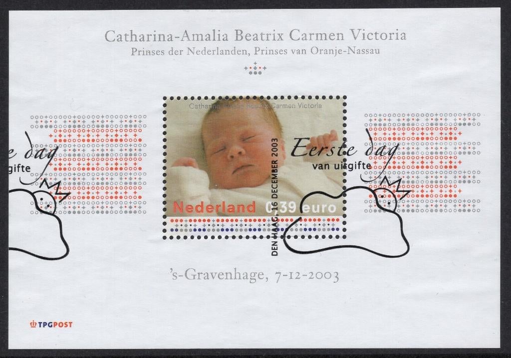 Blok (108) - geboorte Amalia - gestempeld, Postzegels en Munten, Postzegels | Nederland, Verzenden, Na 1940, Gestempeld