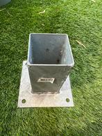 Paalhouder met plaat verzinkt 7 x 7 cm 4 stuks, Ophalen of Verzenden, Nieuw, Overige typen