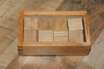 1 = Leuk houten blokkendoosje 12x7 cm., Ophalen of Verzenden