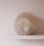 Vintage Glazen Plafondlamp | plafonniere | amber, Huis en Inrichting, Lampen | Plafondlampen, Ophalen of Verzenden, Gebruikt, Glas