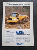 Komatsu HA250-3 Knickgelenkter Dumper Truck Brochure, Ophalen of Verzenden, Zo goed als nieuw