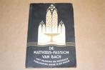 De Matthäus Passion van Bach. O. de Moor, 1964., Ophalen of Verzenden, Gelezen, Artiest