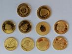 10 verschillende gouden muntjes van 0,5 gram netto, Ophalen of Verzenden, Goud