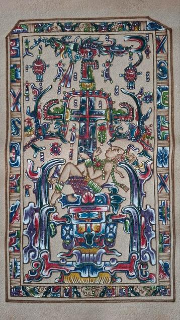 Maya Kunstwerk op Leer beschikbaar voor biedingen