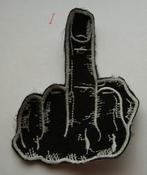 middelvinger patch badge opnaai embleen NOS, Ophalen of Verzenden, Nieuw, Motoren