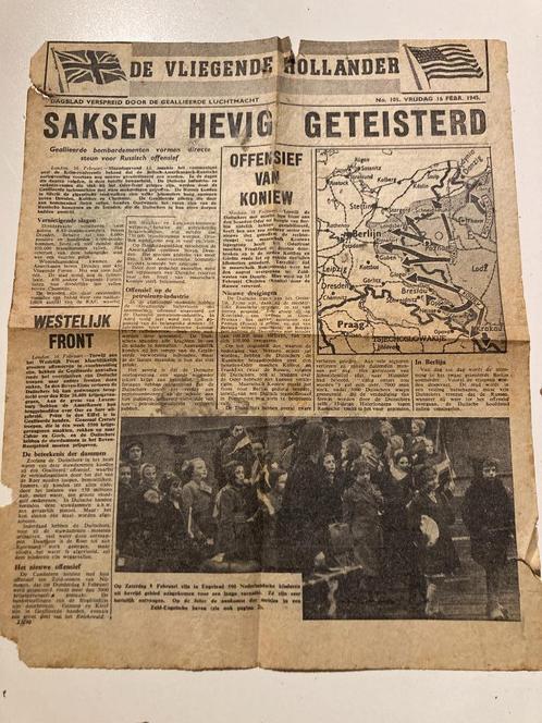 Vliegende Hollander no. 105 vrijdag 16 februari 1945 (V109), Verzamelen, Militaria | Tweede Wereldoorlog, Overige soorten, Boek of Tijdschrift