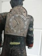 ANTIEKE CA. 1850 SCHWARTZWALDER KLOKKENMAN GIETIJZER 3850 GR, Ophalen of Verzenden