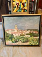 Mooi orgineel schilderij van Jan Engelman, Frans stadje, Antiek en Kunst, Kunst | Schilderijen | Klassiek, Ophalen