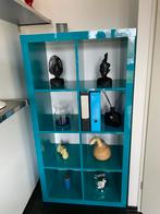 Turquoise Kast met 8 Vakken, Huis en Inrichting, Ophalen, Met plank(en), Kunststof, 50 tot 100 cm