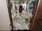 VITRINEKAST INCL KRISTALGLAS, Huis en Inrichting, Kasten | Vitrinekasten, Ophalen, Zo goed als nieuw, 25 tot 50 cm, 200 cm of meer