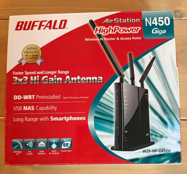 Buffalo AirStation N450 Gigabit Router, Computers en Software, Routers en Modems, Gebruikt, Router, Ophalen of Verzenden