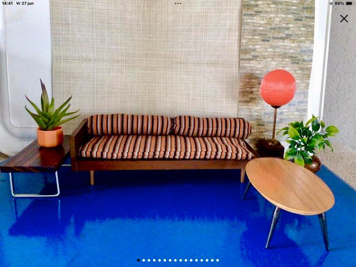 Vintage Barbie daybed Mattel 1958, Verzamelen, Poppen, Zo goed als nieuw, Ophalen of Verzenden