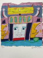 Zeefdruk Wouter Stips op passe-partout, Antiek en Kunst, Verzenden