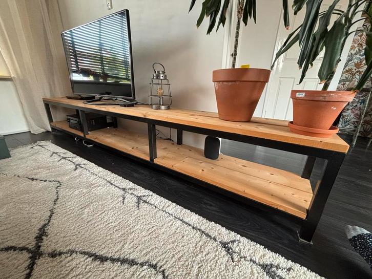 Steigerhouten TV Meubel Industrieel, Huis en Inrichting, Kasten | Televisiemeubels, Gebruikt, Minder dan 100 cm, 200 cm of meer