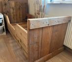 Steigerhouten bed 70x160cm, Ophalen, Gebruikt, 70 tot 85 cm, Lattenbodem