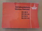 Handleiding Deutz smalspoor trekker DX 36 en DX 50, Boeken, Ophalen of Verzenden, Gelezen, Tractor en Landbouw