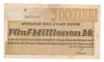 Duitsland 5 miljoen Mark 1923 Noodgeld Essen, Postzegels en Munten, Bankbiljetten | Europa | Niet-Eurobiljetten, Ophalen of Verzenden