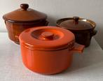 Ovenschalen Dekschalen 3 stuks, Ophalen of Verzenden, Zo goed als nieuw, Overige materialen, Pot, Bus of Blik