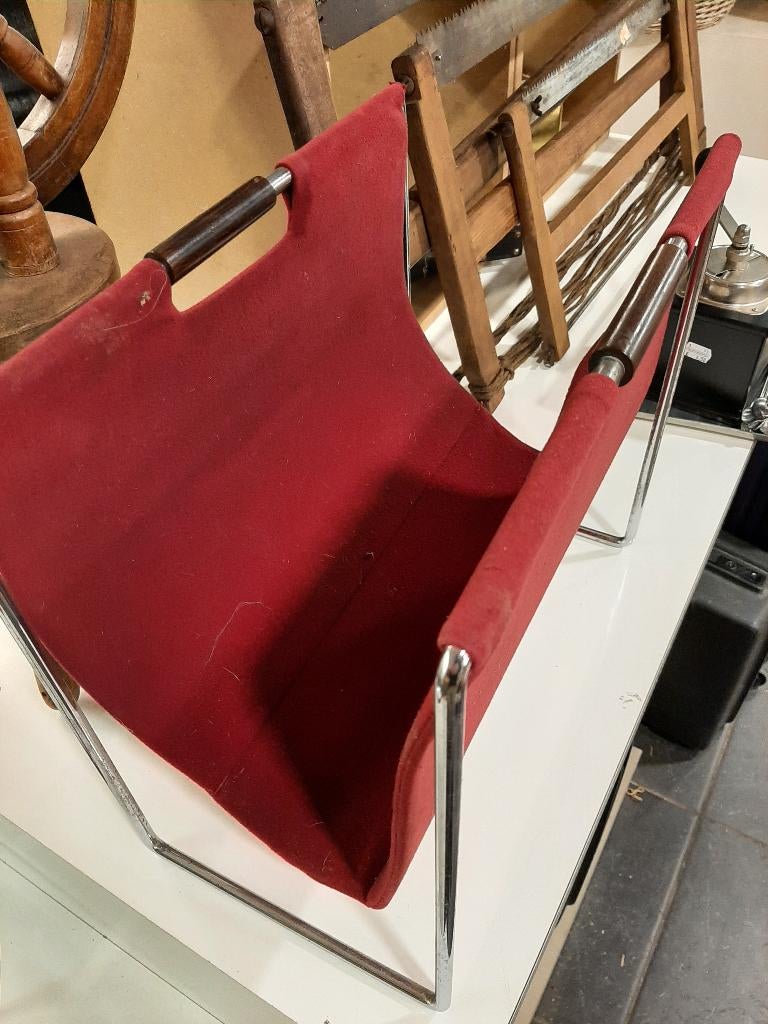 Vintage lectuurbak Brabantia rood 1960's, Huis en Inrichting, Woonaccessoires | Krantenbakken en Lectuurbakken, Verzenden