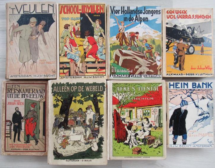 25 Vooroorlogse jeugdboeken, mooie ruggen, ook klassiekers, Boeken, Kinderboeken | Jeugd | 13 jaar en ouder, Gelezen, Ophalen