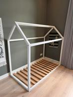 Huisje bed in wit hout (170 cm), Ophalen, Gebruikt, 70 tot 85 cm, Lattenbodem
