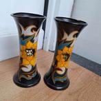 2 handbeschilderde metalen vaasjes, Metawa Tiel, Ophalen of Verzenden