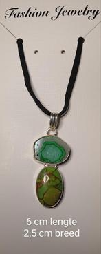 Geode Druzy groen/ Groen koper Turquoise, Ophalen of Verzenden, Nieuw, Groen, Zilver