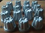 15 aluminium bloemvormige puddingvormpjes 6 cm, Ophalen of Verzenden, Gebruikt