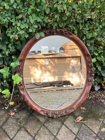 Vintage Spiegel met Rozen Lijst beschikbaar voor biedingen