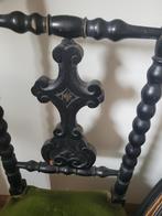 Antieke groen fluwelen bidstoel foto 1 t/m 5, Antiek en Kunst, Curiosa en Brocante, Ophalen